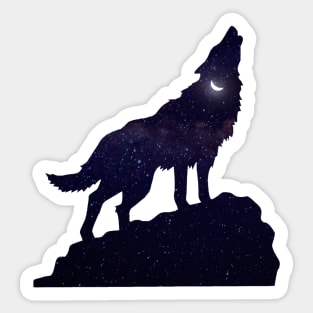 Wolf Moon Howl Sticker